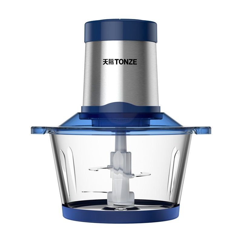 天际绞肉机家用电动小型多功能料理机搅拌机打肉碎肉机绞菜绞馅机300w大功率2.0升容量蓝色SJ3-A211W