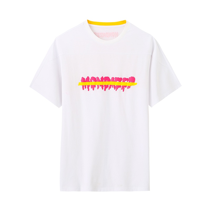 马克华菲夏新款商场同款撞色印花短袖男士T恤