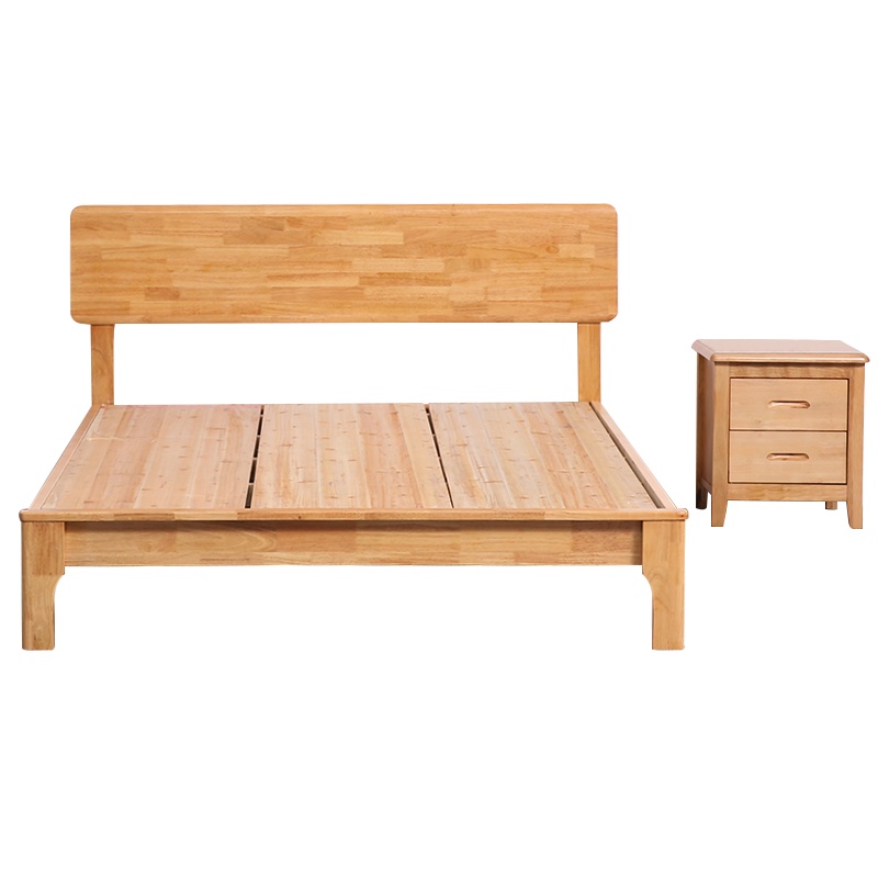 卧室简约实木床1.5米单人床1.5米床+1个床头柜
