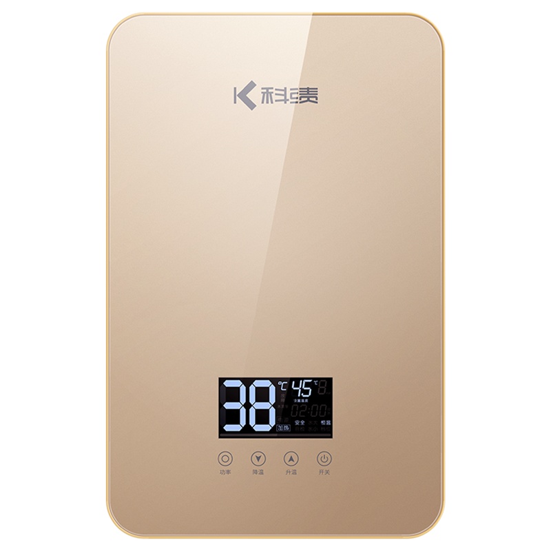 科绩 7500W即热式电热水器 安全智能恒温家用速热洗澡机淋浴器小厨房宝 KJ-75-J 金色