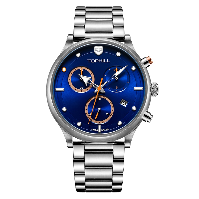 瑞士拓非(TOPHILL)机械机芯男表轻薄防水男士休闲商务手表男全自动学生手表TV006G