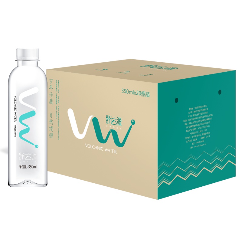 舒达源 克东天然苏打水碱性水整箱350ml*20瓶 无气无糖矿泉水天然饮用水