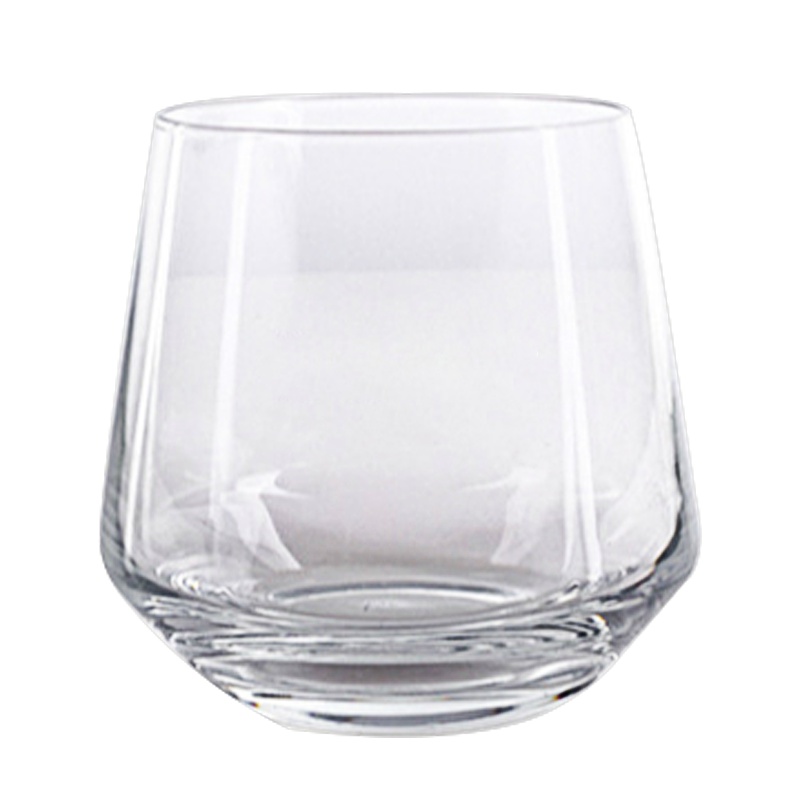 未来不迎 无铅水晶底部带楞酒杯口杯透明玻璃杯(6个装)