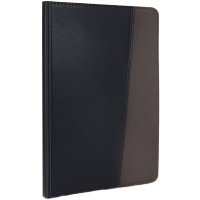 得力(deli) 皮面本16K120张大号时尚拼接商务 办公会议记事本笔记本子 7910