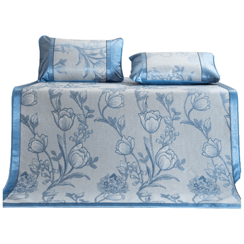 冰丝凉席1.8m床可水洗折叠儿童席1.5米空调软席子单双人席三件套