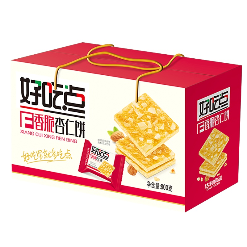 达利园 好吃点香脆杏仁饼 休闲零食早餐饼干点心 800g礼盒
