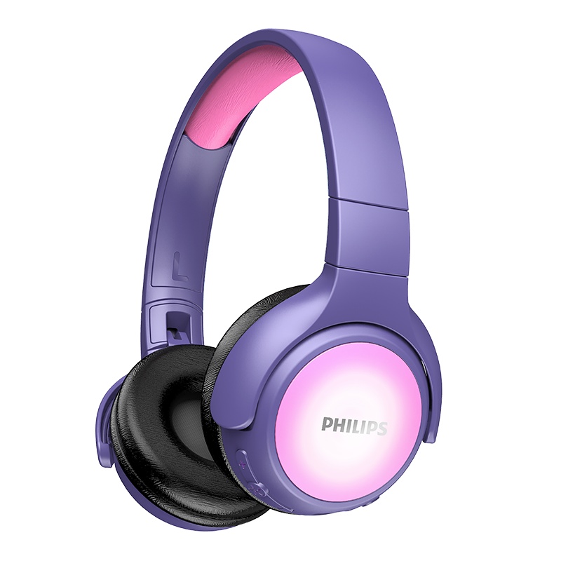 飞利浦 TAKH402PK(粉) 儿童头戴式无线蓝牙耳机小孩子学生网课学习专用可爱耳麦带话筒麦克风礼物 粉色