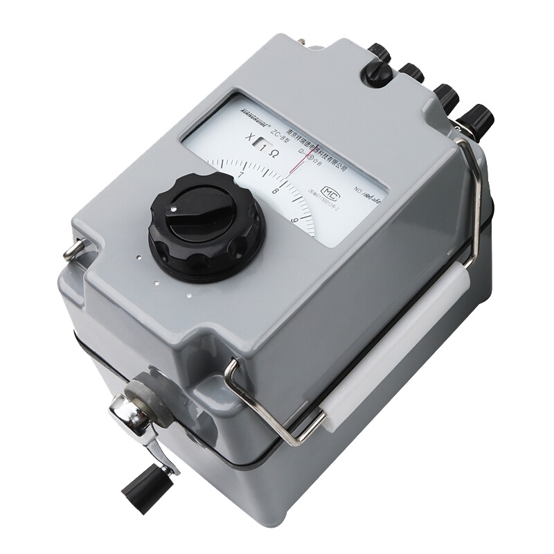 祥瑞德 接地电阻测试仪 接地摇表防雷测量仪 回路低电阻数显地阻仪ZC-8-1铝壳0-1000Ω