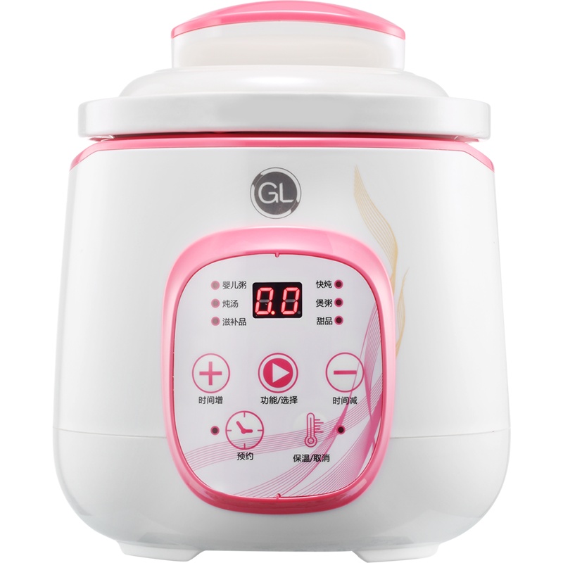 格朗bb煲婴儿电饭煲宝宝辅食锅微电脑式多功能电饭煲陶瓷儿童煮粥锅 智能粥汤煲1.0L金色YY-15G