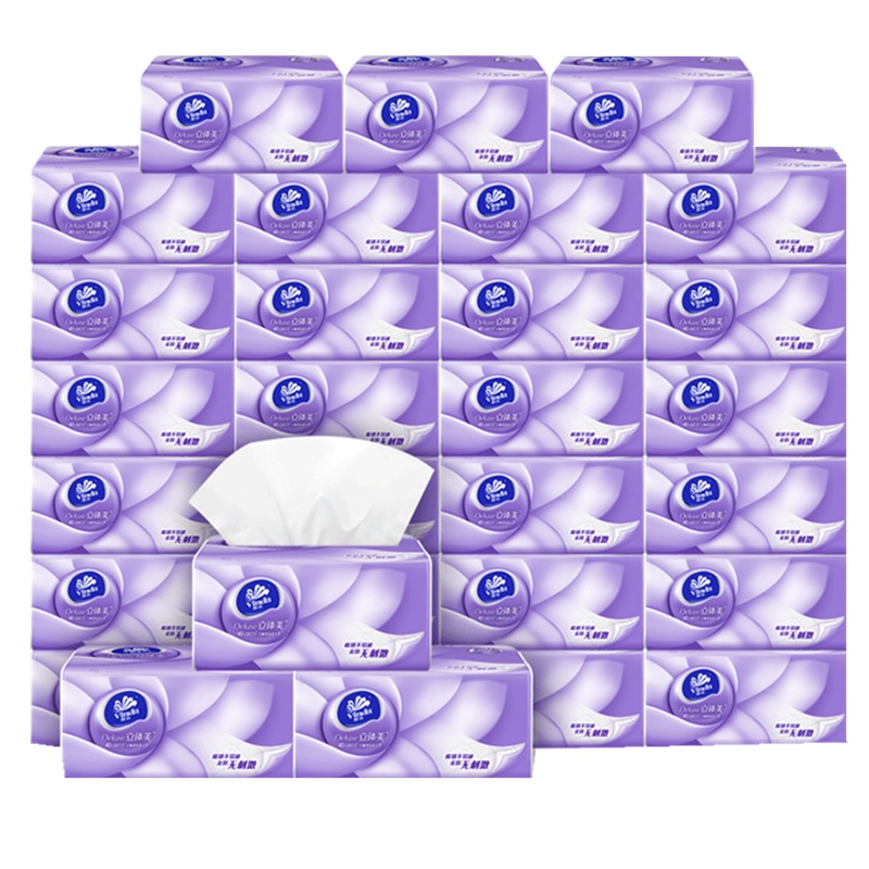 [16包]维达立体美压花抽纸3层100抽纸巾棉韧立体美压花抽纸巾纸抽家用实惠餐巾纸