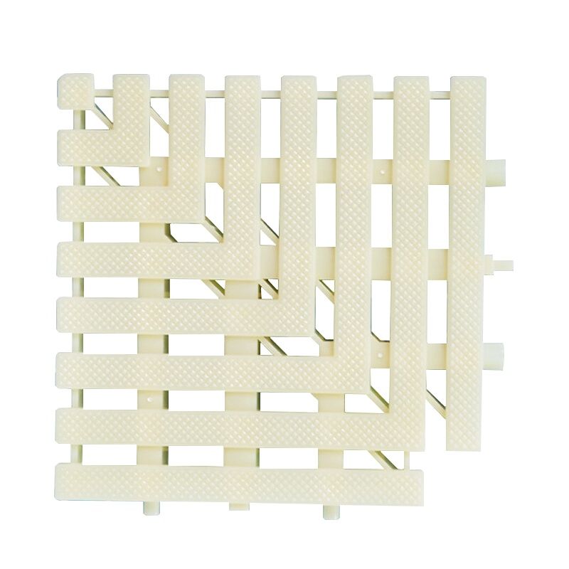 海斯迪克 HKW-191 ABS三接口防滑盖板 游泳池格栅 浴室厨房地沟排水盖板格栅篦子长1m 20cm可转弯转角格栅