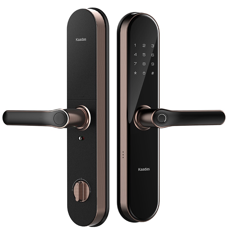 凯迪仕(KAADAS)智能锁指纹锁家用防盗门锁智能密码锁电子锁 V6 红古铜