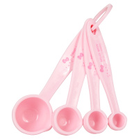 学厨 HELLO KITTY(凯蒂猫)正版授权双刻度勺子厨房量勺烘焙量匙PP塑料克量勺4件套烘焙工具厨房工具KT7036