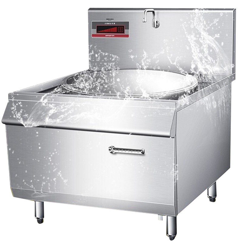 德玛仕(DEMASHI)商用电磁炉学校食堂酒店大锅灶炒炉灶具台HW-DC12C-06单头大炒锅12kw(201不锈钢)