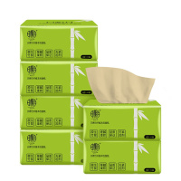日相月宽幅本色抽纸6包/提原生竹浆家用实惠装软包式纸巾母婴可用环保健康柔韧亲肤面巾纸