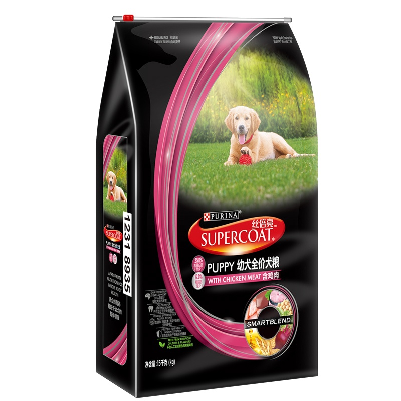 丝倍亮(supercoat)幼犬全价犬粮15kg通用狗粮30斤