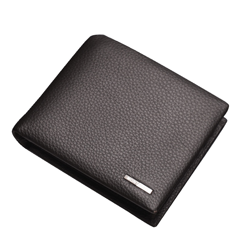 梦特娇男士钱包短款头层牛皮软真皮钱夹多卡位薄款商场同款正品