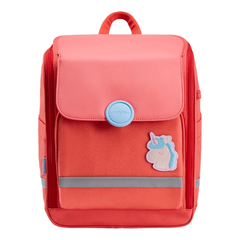 稚行 书包小学生女一年级到六年级学生男双肩减负背包|学霸书包中号-珊瑚红