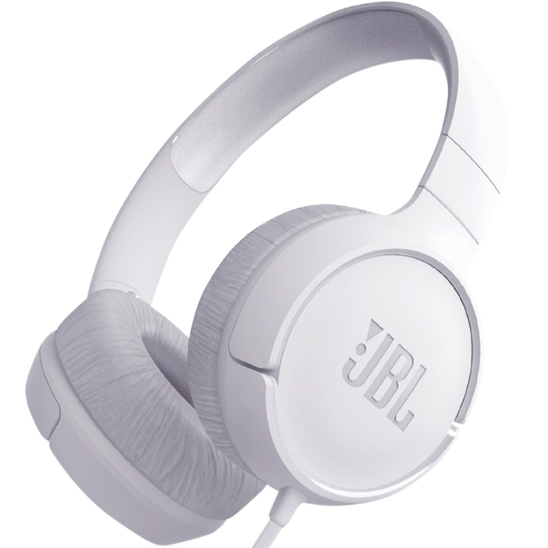 JBL TUNE 500 头戴式有线耳机耳麦 运动耳机+游戏耳机 象牙白