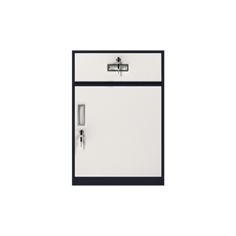 [田珍]文件柜矮柜铁皮储物柜一抽屉一门床头柜