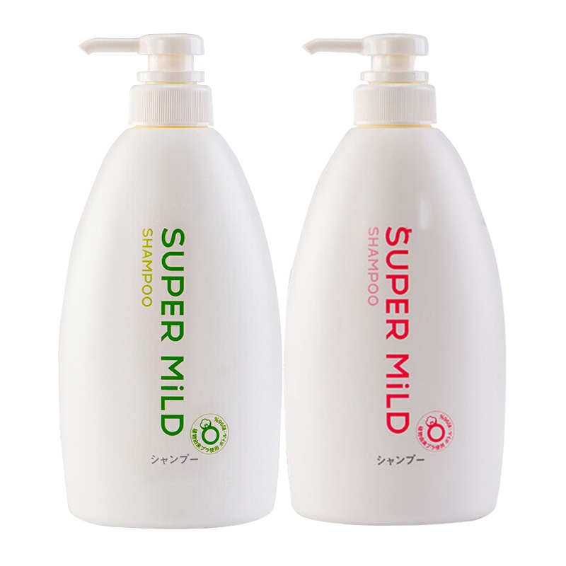 资生堂惠润(SUPER MiLD)柔净洗发露套装(洗发水600ml*2)蓬松柔顺 清爽不油腻 日本进口 男士女士通用