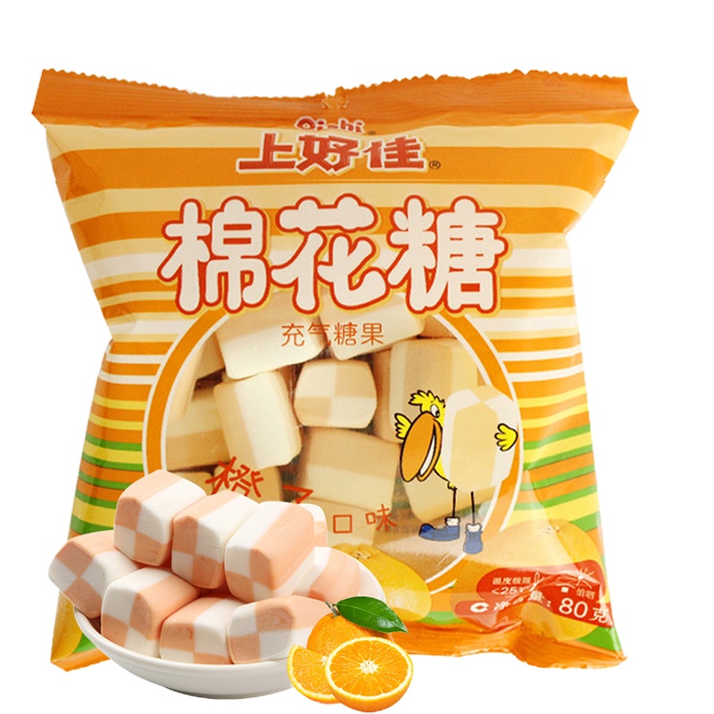 上好佳 棉花糖 80g 橙子味