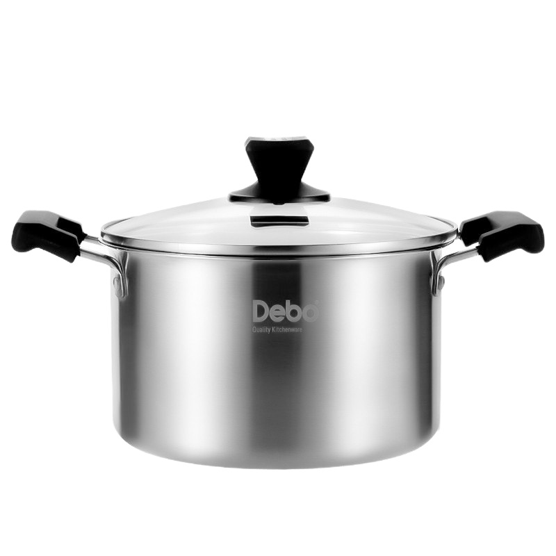 德铂(Debo)菲比 304不锈钢汤锅 可视化钢化玻璃盖 DEP-692