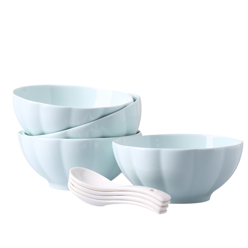 风源盘子圆盘饭盘汤盘网红餐具盘菜盘家用盘 日式陶瓷碟子8英寸6个