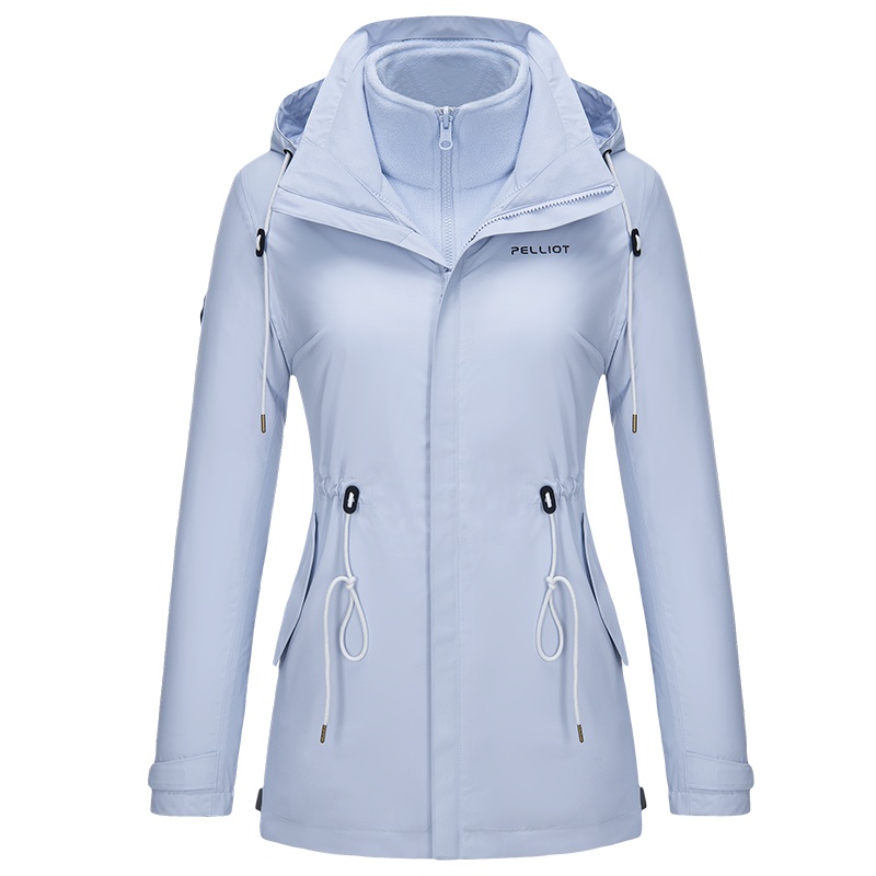 伯希和户外冲锋衣女士新款潮牌外套秋冬季三合一抓绒耐磨防水防风保暖可拆卸登山服装