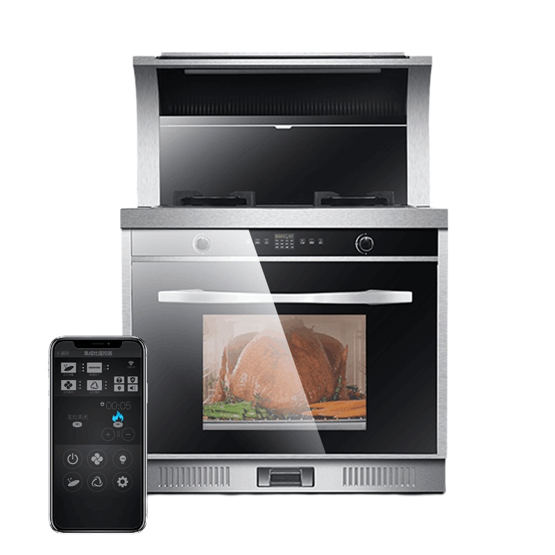 Reg/雷哲集成灶蒸烤箱一体下排式抽油烟机燃气灶一体灶家用智能K6