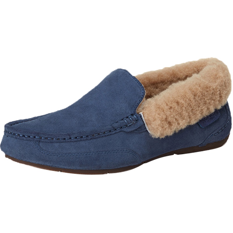 JUMBO冬季羊毛皮一体豆豆鞋男时尚翻毛平底鞋2672