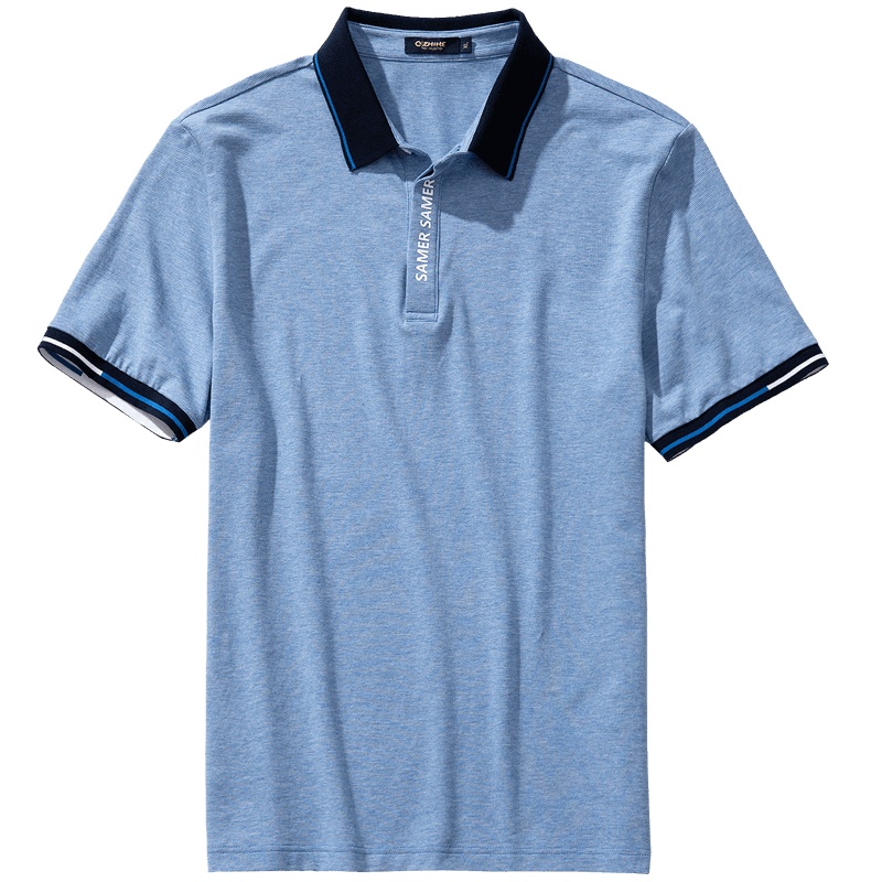 千纸鹤男装T恤2019新款青年韩版潮流休闲男士短袖polo衫男25018