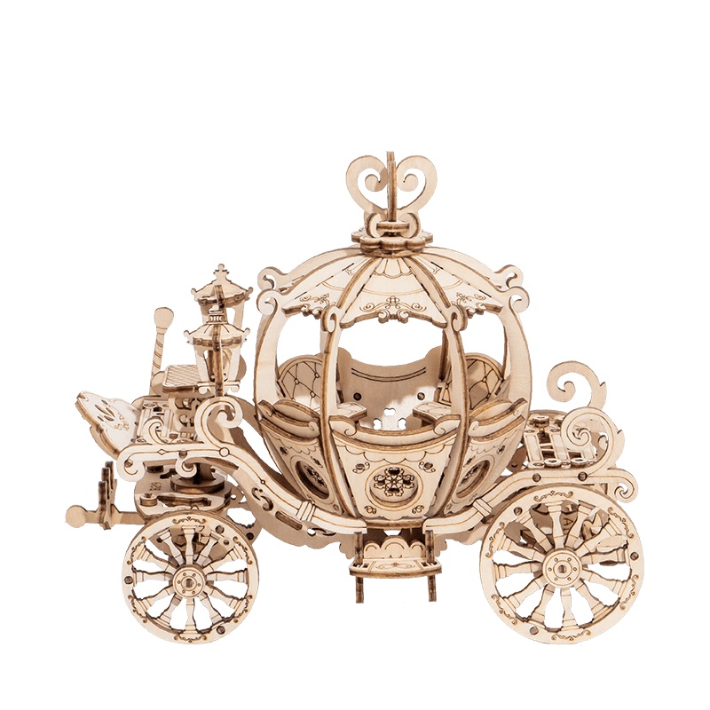 若态若来拼图立体3d模型成年木质拼装减压diy手工生日礼物玩具 恋·梦—南瓜车