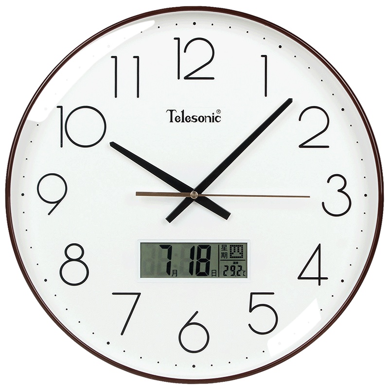 天王星(Telesonic)挂钟简约客厅时钟挂表时尚北欧艺术轻奢装饰创意石英钟表挂墙钟