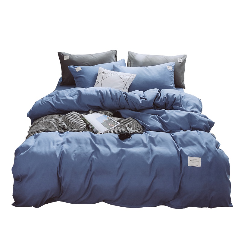 迎馨 磨毛四件套床上用品学生宿舍床单被套被单