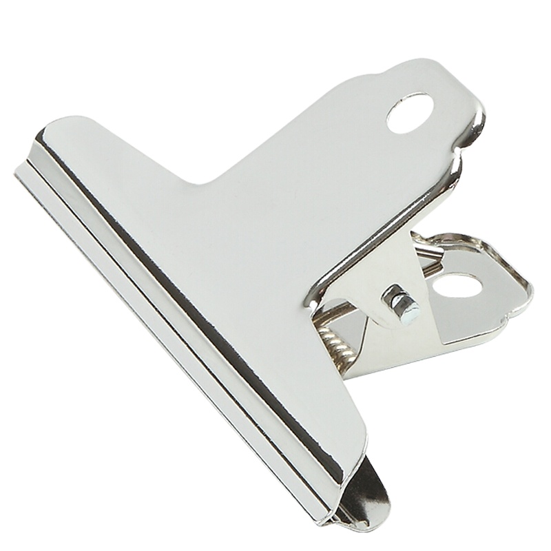 齐心B3620 76mm山形票夹/铁票夹3#镍 4只/组