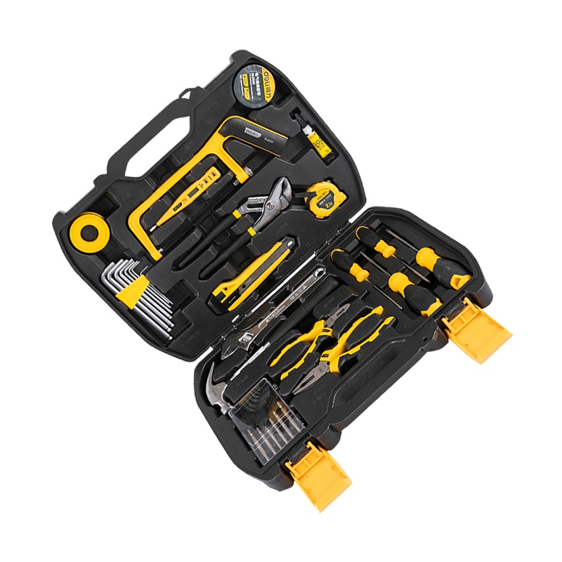 得力(deli) 家用多功能五金工具箱手动工具套装电工维修工具箱家用应急包30件DL5964