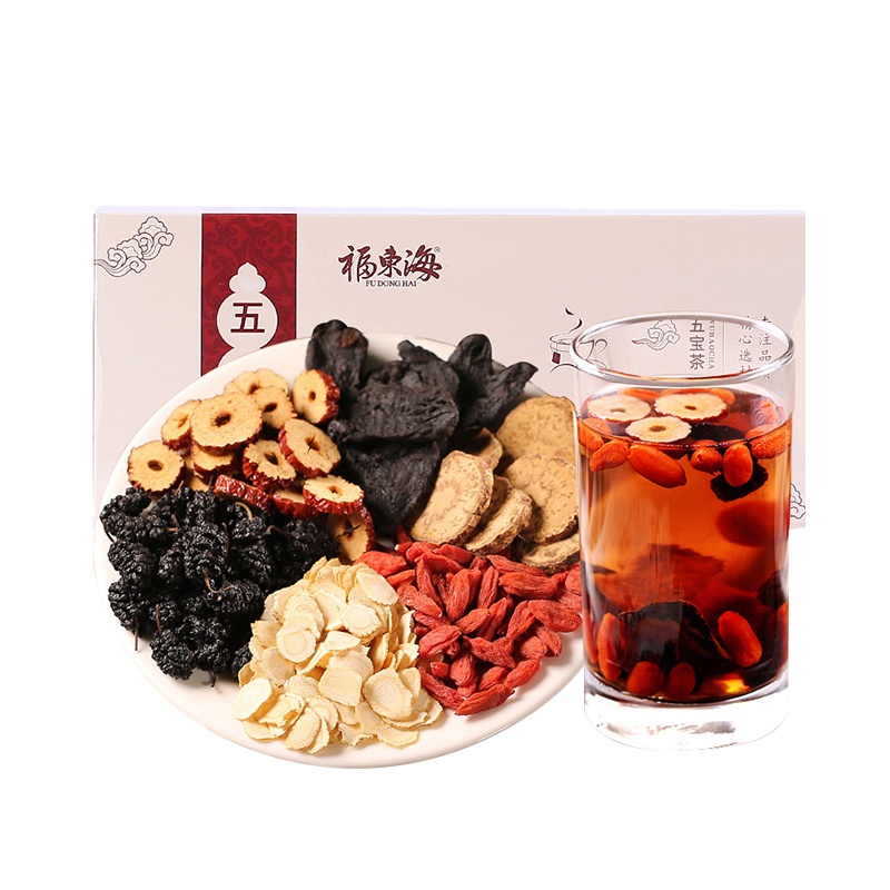 褔東海(FU DONG HAI)人参五宝茶250g*2盒 男人性茶红枣桂圆枸杞茶男肾茶老公八宝茶养生茶500g