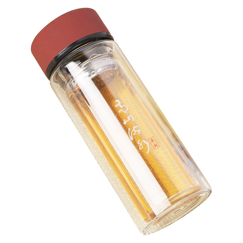 SCP 300ml双层玻璃杯 SCP-4218 普通底带滤网办公水杯（单位：个）