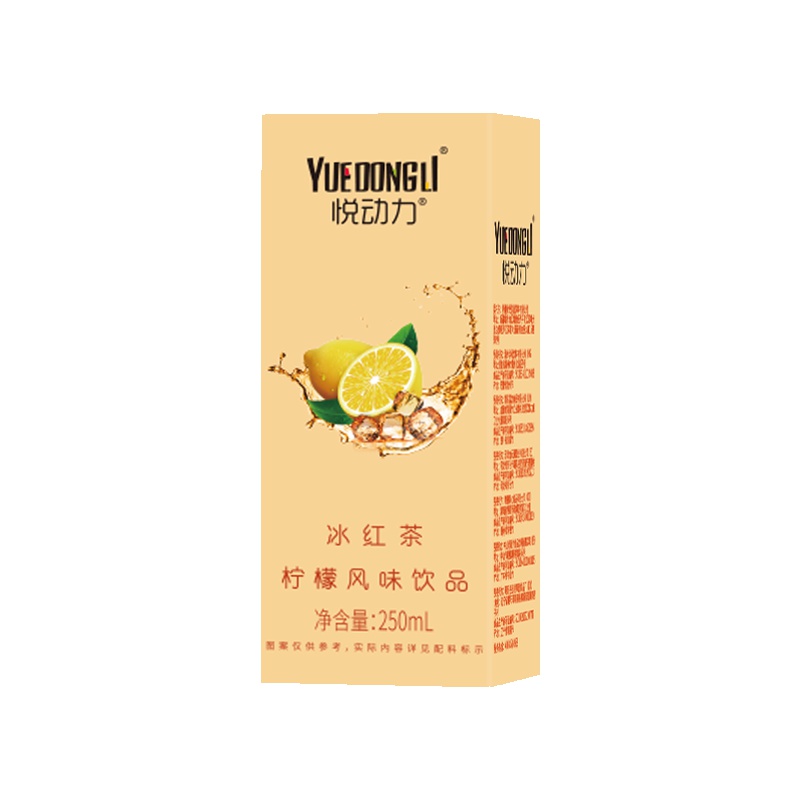悦动力 冰红茶(柠檬风味饮品) 250ml*24盒 整箱装