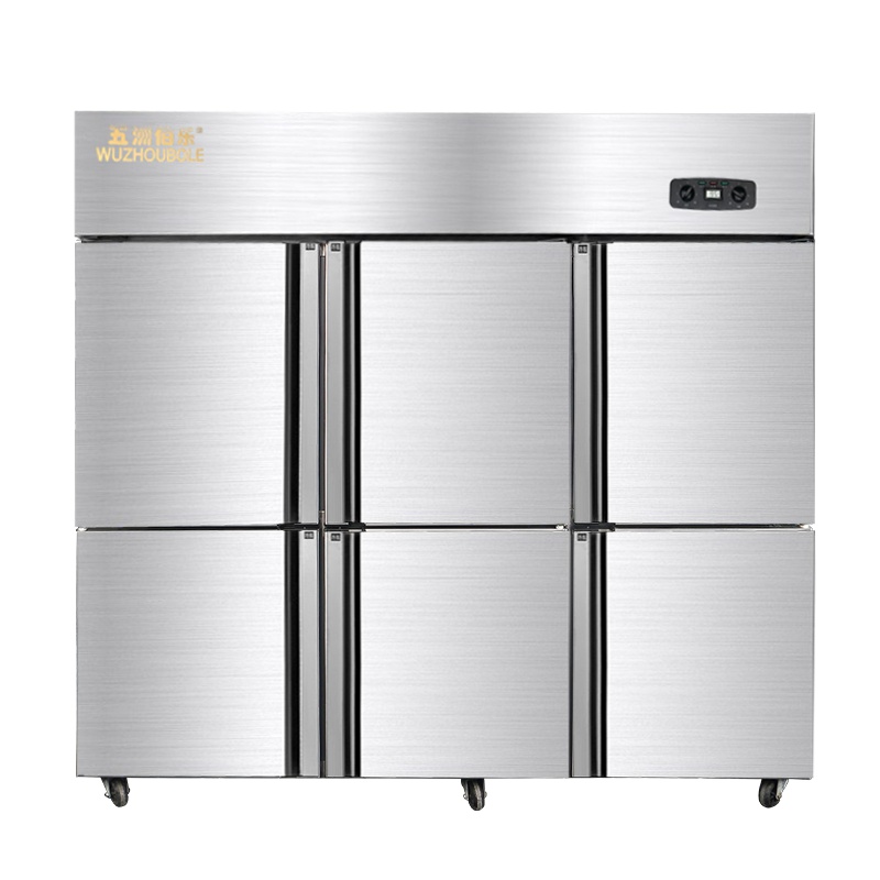 五洲伯乐(WUZHOUBOLE)CF-1800铜管厨房冰箱 1300升六门厨房柜立式冷柜双温保鲜冷藏冷冻柜商用点菜柜冰柜
