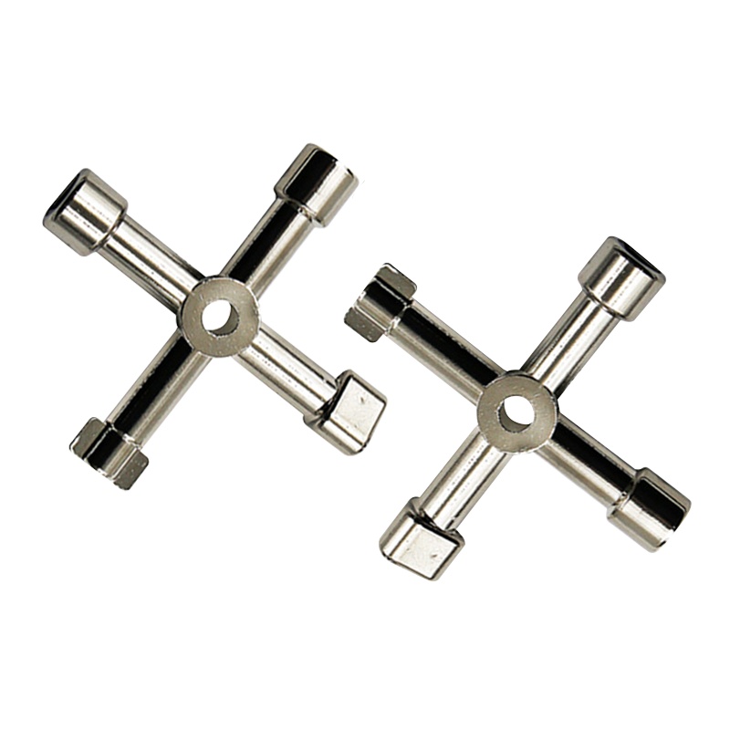 海斯迪克 gnjz-61 多功能十字电控柜内三角钥匙扳手 电梯门水表阀门方孔圆孔钥匙 A款钥匙扳手-中心双面圆孔