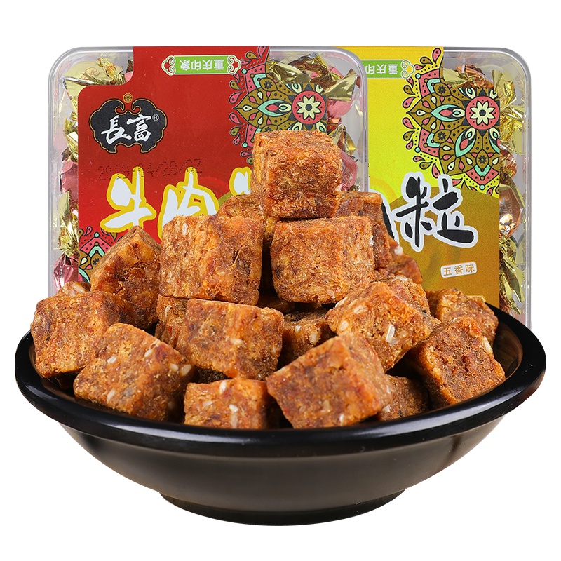 长富牛肉粒 香辣味 94g罐装 休闲零食牛肉干办公室居家零食小吃[2盒起售]