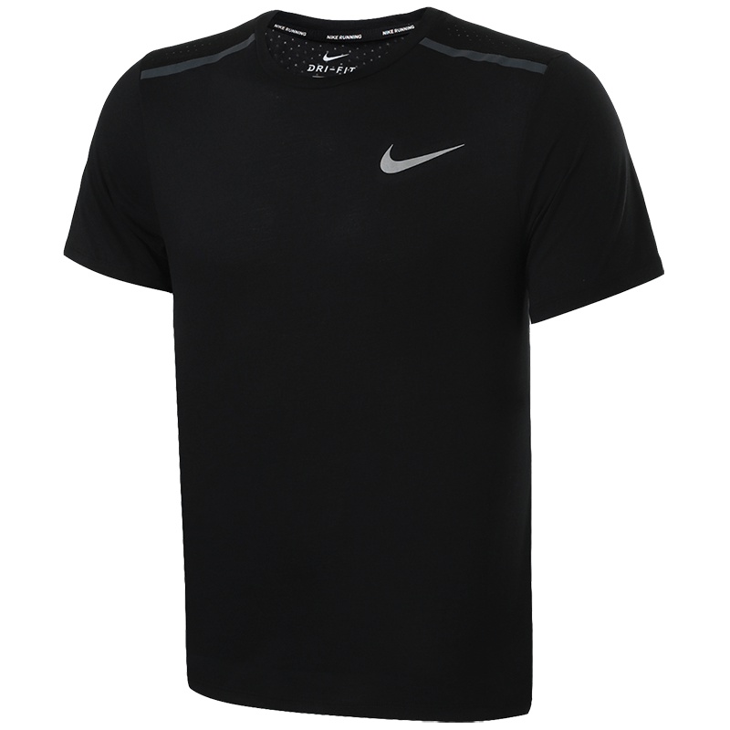 NIKE耐克男装透气吸汗跑步上衣健身运动短袖T恤892814 灰色 L