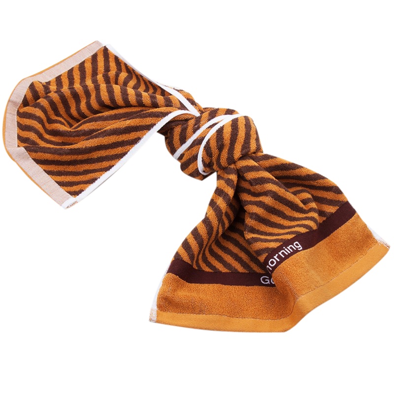 三利 纯棉斜纹缎档 健身巾 加大加长 运动毛巾 40×95cm 柠檬黄