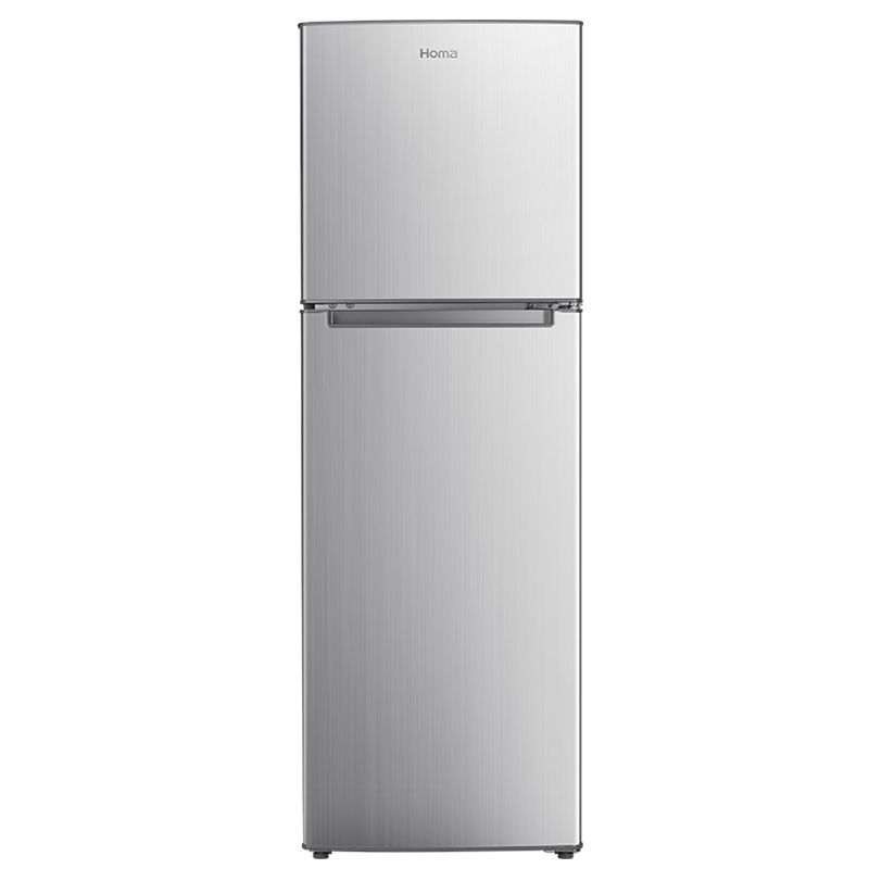 奥马(Homa)170升双门冰箱 小型家用宿舍租房办公室 冷藏7大分区 二人用节能静音电冰箱 BCD-170K银色