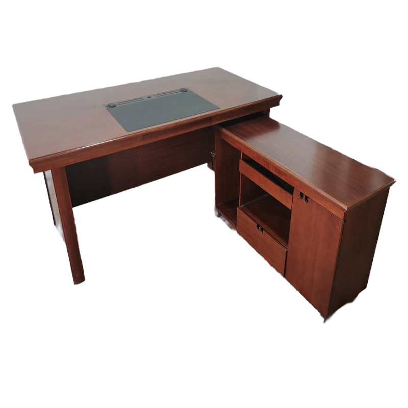 楚昌实木胡桃木色中班台办公桌领导桌JCJJ-BG13规格1600*800*760