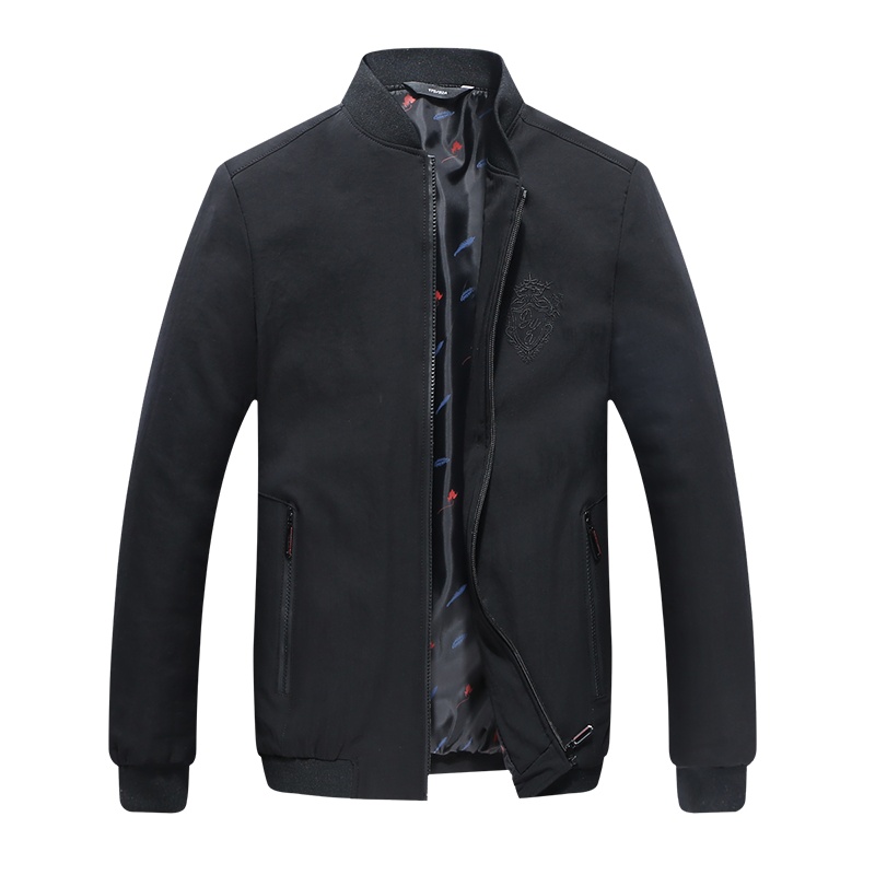 迪伽默 男款简约绣花时尚休闲男士夹克