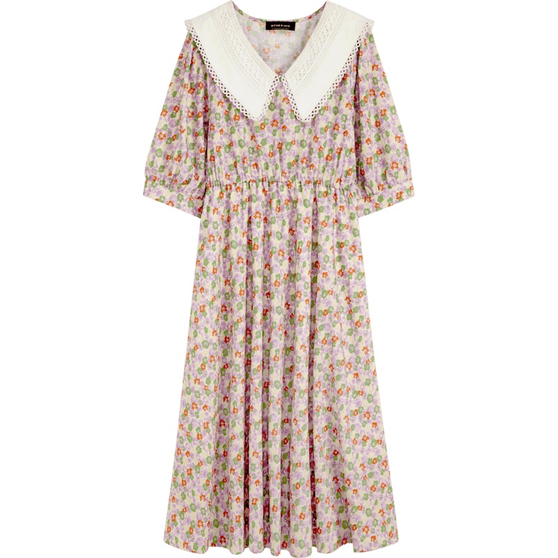 OtherMix繁花甜心初恋裙2021年夏季新款女碎花收腰小个子连衣裙子