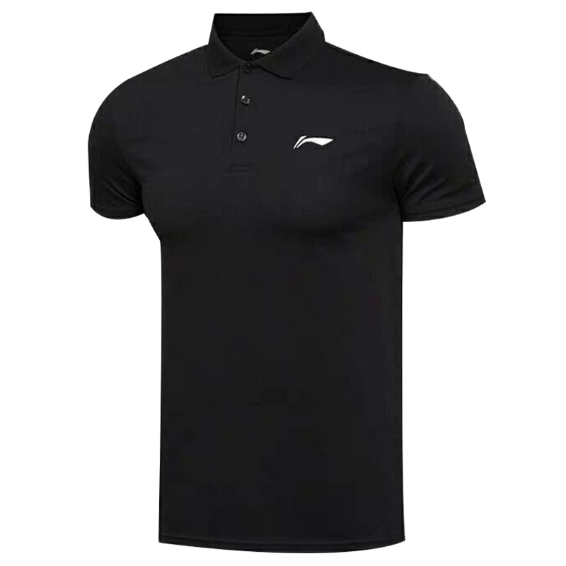 李宁运动短袖T恤翻领POLO衫男韦德透气夏季翻领针织运动服